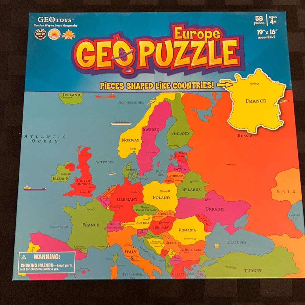 Homeschool Early Learning GEOToys Europe Geo Puzzle